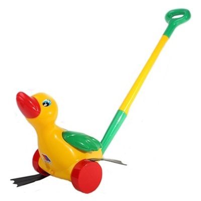 Игрушка-каталка Утенок с ручкой Полесье 7925